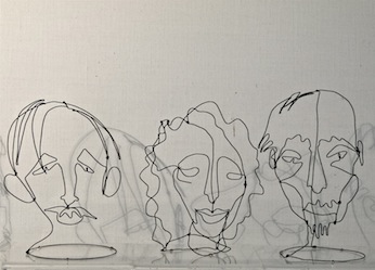 Family Group - wire heads- Funny Families series